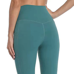 Lady's Custom Design Mid Yoga Leggings Breathable Running Wear Gym <b>Tight</b> Full Length SEAMED Polyester/<b>Nylon</b> Sublimation Printed - Product Image 1