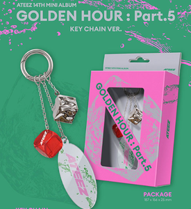ATEEZ 14ème mini-album GOLDEN HOUR Part.5 (VERSION PORTE-CLÉS) K-Pop Coréen Tous âges Plastique Papier BW-154 Mod - Product Image 2