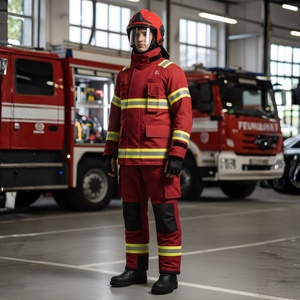 Trajes Ignífugos Nomex Aramid de Capas Personalizadas con Banda Reflectante, Uniformes de Bombero Certificados Premium - Product Image 5