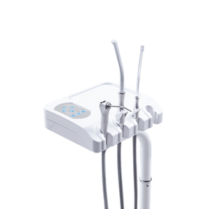 Poltrona Odontoiatrica Professionale Avanzata in Metallo con Cuscino in Vera Pelle, Sputacchiera Auto-Pulente, Mobile Girevole a 45°, Certificazione CE, 2 Anni di Garanzia - Product Image 5