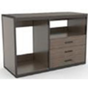 Ensemble micro-réfrigérateur combiné CARB P2 E0 MDF Finition HPL/LPL avec bordure et quincaillerie assorties Meuble de rangement pour hôtel - Product Image 2