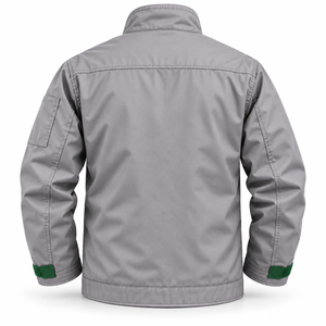 Chaqueta Industrial de Algodón con Logotipo Personalizado ODM para Hombre, Cuello Alto, Bolsillos Tipo Cargo, Puños Ajustables, Uniforme de Trabajo para Obras de Construcción - Product Image 3