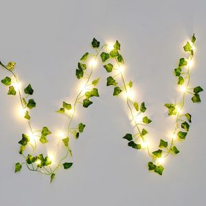 360Pcs Artificial Ivy String <b>Lights</b> Battery Powered 100Pcs LED Beads DIY Decorative Night <b>Light</b> Fake <b>Leaf</b> Fairy Lamps - Product Image 3