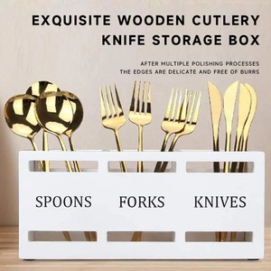 Porte-couverts blanc classique, parfait pour les restaurants, la mise en place des tables d'hôtel et l'utilisation en cafétéria de bureau, en provenance d'Inde. - Product Image 5