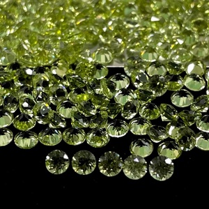 Peridoto natural, 50 piezas, 3 mm, corte redondo tipo diamante, piedras preciosas sueltas sin tratar, lote al por mayor para fabricación de joyas y manualidades. - Product Image 4