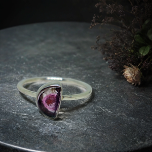 แหวนพลอยพลอยพลอยทัวร์มาลีนแตงโมทำด้วยมือใส่ได้ทั้งชายและหญิง - Product Image 3