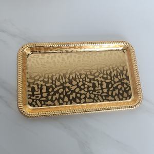 Gold Metal <b>Chocolate</b> Serving Tray With Bowls Superior Quality <b>Wedding</b> Serving <b>Chocolate</b> Tray - Product Image 2