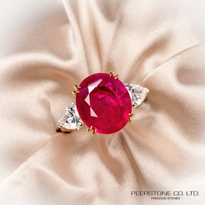 Anillo de rubí rojo rosado de Birmania Natural de 10,11 quilates al por mayor, oro blanco sólido de 18 quilates calentado para bodas y fiestas, piedras preciosas grandes y finas - Product Image 3