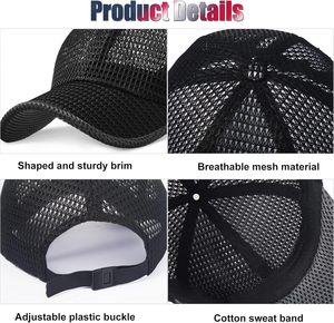 Breathable <b>Mesh</b> Baseball Cap Adjustable Sports Hat Cooling <b>Mesh</b> Baseball Cap Outdoor Sports Wear OEM Breathable Sports Cap <b>Mesh</b> - Product Image 4