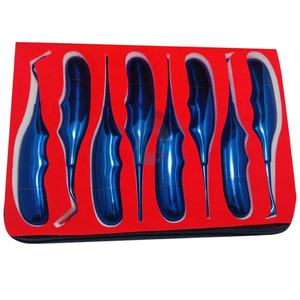 Alta calidad 8 PCs Dental Root Elevator Set Azul - Product Image 1