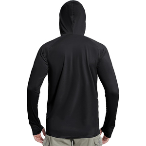 Camiseta de Pesca 2026 Nueva Unisex Amarilla de Manga Larga con Capucha, Protección Solar UPF 50, Transpirable, de Secado Rápido, Anti-UV, Color Sólido - Product Image 3