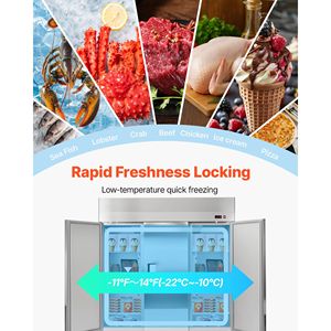 "71.65" Width 50.2 Cu.ft Upright <b>Freezer</b> with 3 Doors & Auto Defrost 12 Adjustable Shelves-Commercial/ Household Use" - Product Image 2