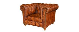Canapé une place en cuir buff tendance avec élégant fauteuil Chesterfield en cuir buff de qualité supérieure à prix d'exportation en gros - Product Image 5