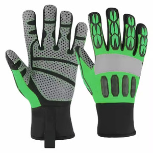 Gants de sécurité industriels renforcés en cuir synthétique Amara, gants mécaniques avec protection antidérapante pour le travail et la construction - Product Image 2