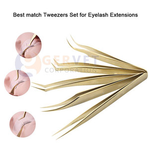 Nouvelle conception, pinces à extensions de cils professionnelles en acier inoxydable de haute qualité, vente en gros à bas prix - Product Image 3