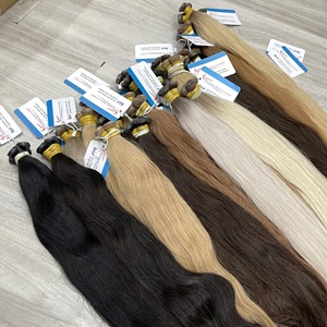 NUEVAS Extensiones de Cabello Humano Vietnamita de Primera Calidad, Sedosas, Finas, con Trama Delgada, Color Combinado, Sin Caída, Sin Enredos - Product Image 4