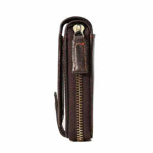 Cartera de Cuero para Hombre con Correa, Cierre de Cremallera, Monedero Largo, Tarjetero, Bolsillo para Celular, Elegante y Funcional - Product Image 2