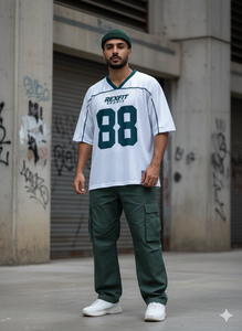 T-shirt décontracté en tissu mesh de haute qualité, coupe ample, streetwear, impression sérigraphique personnalisée, logo, tissu épais - Product Image 1