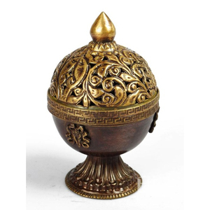 Black Iron Incense <b>Burner</b> With Lattice Design Religious Use All-Season Decorative Dhoop Dani Incense Holder On Sale - Product Image 3