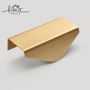 Matte <b>White</b> Brass Edge Pull Cabinet Handle Modern Finger Grip Drawer Pull Wardrobe Cupboard Kitchen Cabinet <b>Door</b> Hardware - Product Image 2