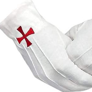 Gants de polissage personnalisés en coton et nylon blancs pour bijoux, gants de cérémonie maçonniques et de mariage avec logo brodé - Product Image 3