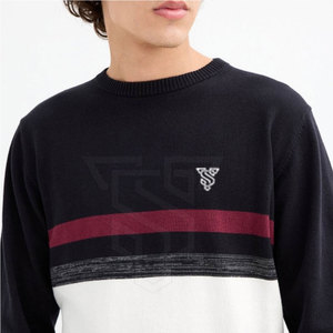 Sudadera de Punto 100% Algodón para Hombre, de Alta Calidad OEM, Diseño Invernal de Última Moda, Logotipo Personalizable, Patrón Liso, Disponible al por Mayor - Product Image 3