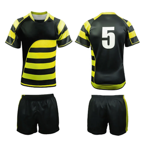Custom Rugby Uniforms 100% Polyester Anti-Bacterial Quick Dry Breathable Half Sleeve Plus Size for Adults - Product Image 3