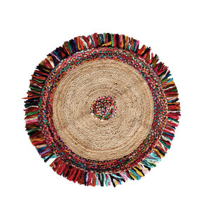 Tapis d'intérieur en jute tressé à la main, fil naturel, beige rustique vintage, réversible, écologique, adapté aux animaux domestiques, à poils fins et moyens, pour chambre à coucher - Product Image 3