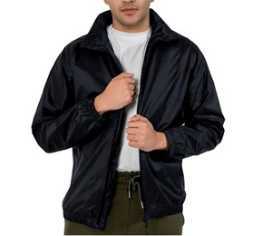 Veste coupe-vent réversible pour homme, 100 % polyester, grande taille, avec capuche, logo personnalisé, écologique, respirante, unie, avec fermeture éclair - Product Image 3