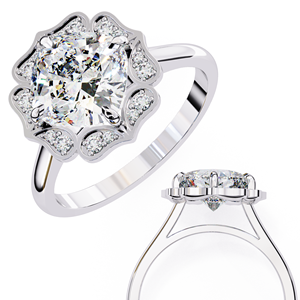 Anillo de Compromiso Clásico de Oro Amarillo de 14K con Corte Cojín de 3 CT, Certificado IGI, Diamante Cultivado en Laboratorio, Regalos de Aniversario y Boda - Product Image 3