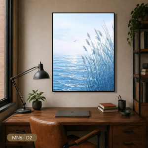 Hot Selling Luxury Silk Painting Wall Art Home Decor Handmade Silk Fabric <b>Reed</b> Field Design Vietnam OEM ODM - Product Image 3