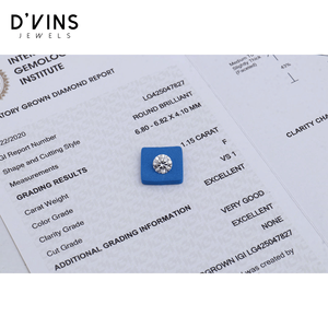 D'vins Jewels Diamante de Color F, Corte Brillante Redondo, Claridad VS1, Pulido EX, Relleno VG, HPHT, en Oferta, para Fabricación de Joyas de Laboratorio - Product Image 5