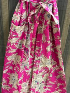 Bata Kimono de Algodón Rosa Floral con Cuello en V y Cordón Ajustable para Mujer, Transpirable, Ligera, para Verano, Ropa de Descanso, Túnica de Playa - Product Image 5