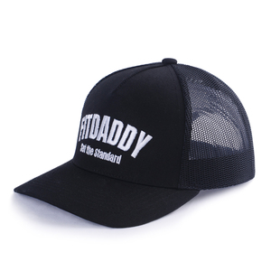 Casquette Trucker 5 Panneaux Noire et Blanche Broderie Personnalisée Maille Réglable Unisexe - Product Image 5