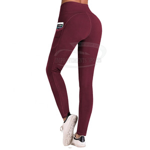 Leggings de sport 100% coton à motifs uniques pour femmes tissu tricoté respirant taille haute nouveaux vêtements actifs décontractés - Product Image 3