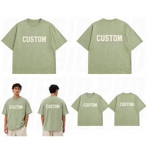 Camisetas de Algodón Grueso para Hombre, Personalizadas, Vintage, Extra Grandes, con Estampado Gráfico, Manga Corta, Estilo Urbano, Ropa Casual de Moda - Product Image 1