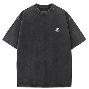Camiseta de hombre con lavado ácido, de algodón, estilo vintage, cuello redondo, corte regular, estilo urbano, informal, a la moda - Product Image 6