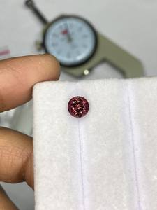 Tourmaline facettée ronde taille brillant, pierre précieuse naturelle de 6,30 mm, 1,10 carat, pour la fabrication de bijoux - Product Image 2