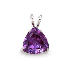 Pendentif Trillion en Alexandrite Violette, Argent Sterling 925, Fait Main, Style Bohème Vintage, Bijou en Pierre Précieuse, Cadeau pour Femme et Enfant, Plaqué Or 18K - Product Image 3