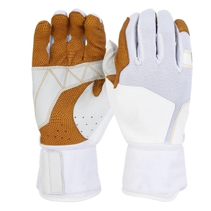 Brown And Teal Leather Batting Gloves Ambidextrous <b>Hook</b> And Loop Closure Unisex Adult Training Gear - Product Image 6