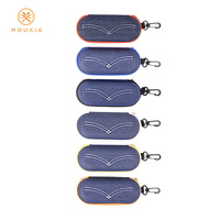 Étui à lunettes de soleil en EVA style denim, antichoc, avec mousqueton, portable, personnalisable, vente en gros