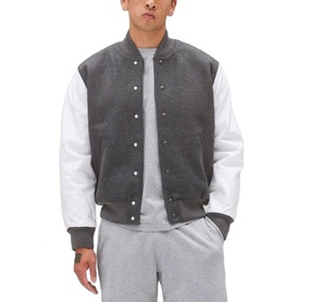 Veste de baseball en laine OEM 100% pour hommes, veste universitaire Letterman Varsity pour hommes - Product Image 4