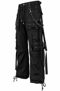 Pantalon Gothique Personnalisé Unisexe Coupe Large Style Streetwear Tendance Sombre Ajustement Réglable - Product Image 6