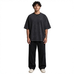Camiseta Oversize de Algodón Lavado Vintage de 300 GSM con Logo Personalizado, Estilo Urbano, Corte Holgado, Venta al por Mayor, Fabricante OEM - Product Image 1
