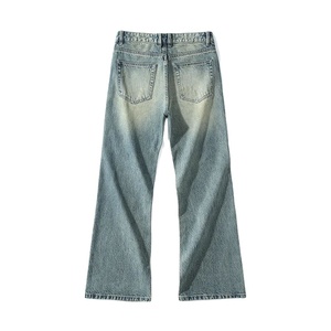 Nuevos pantalones vaqueros profesionales para hombres, pantalones vaqueros desgastados con lavado ácido, fabricación de ropa, pantalones acampanados para hombres, precio muy barato - Product Image 2