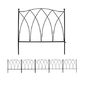 Fresh Arrival Garden Fence Set Black Decorative Barrier Landscape Iron <b>Wire</b> Border Folding Metal Fence Panels - Product Image 2
