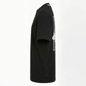 T-shirt décontracté pour homme à manches courtes, 100 % coton et polyester, noir, de haute qualité, avec logo personnalisé, idéal pour le quotidien et les activités de plein air. - Product Image 4