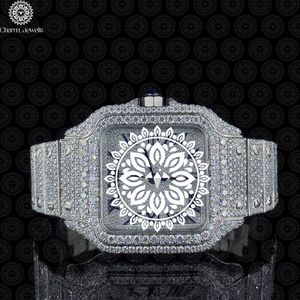 Montre carrée de luxe en acier inoxydable Charm Jewells, 30 mm, mouvement à quartz analogique, fermoir pliant, design unisexe tendance - Product Image 2