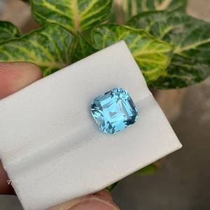 Topacio Azul Cielo Natural, Corte Cojín, Gema Suelta, Calidad Premium, Piedra Preciosa para Joyería - Product Image 6