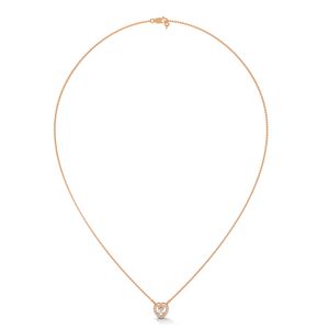 จี้เพชรคลาสสิกสีโรสโกลด์ สร้อยคอเครื่องประดับชั้นดีสำหรับผู้หญิง เหมาะสำหรับใส่ในโอกาสทางการและไม่เป็นทางการ - Product Image 3